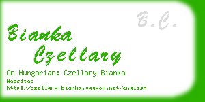 bianka czellary business card